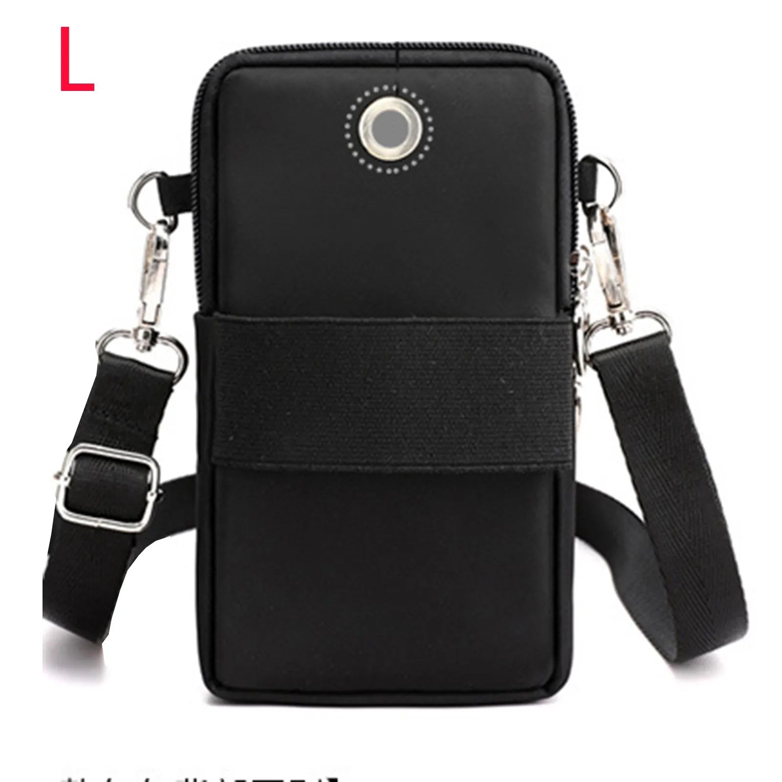 Solid Zipper Messenger Bag for Women