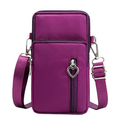 Solid Zipper Messenger Bag for Women