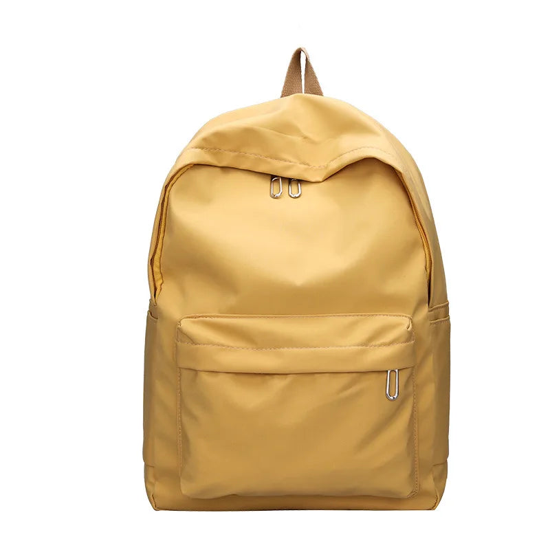 Solid Nylon Large-capacity Couple College Students Daily Backpack