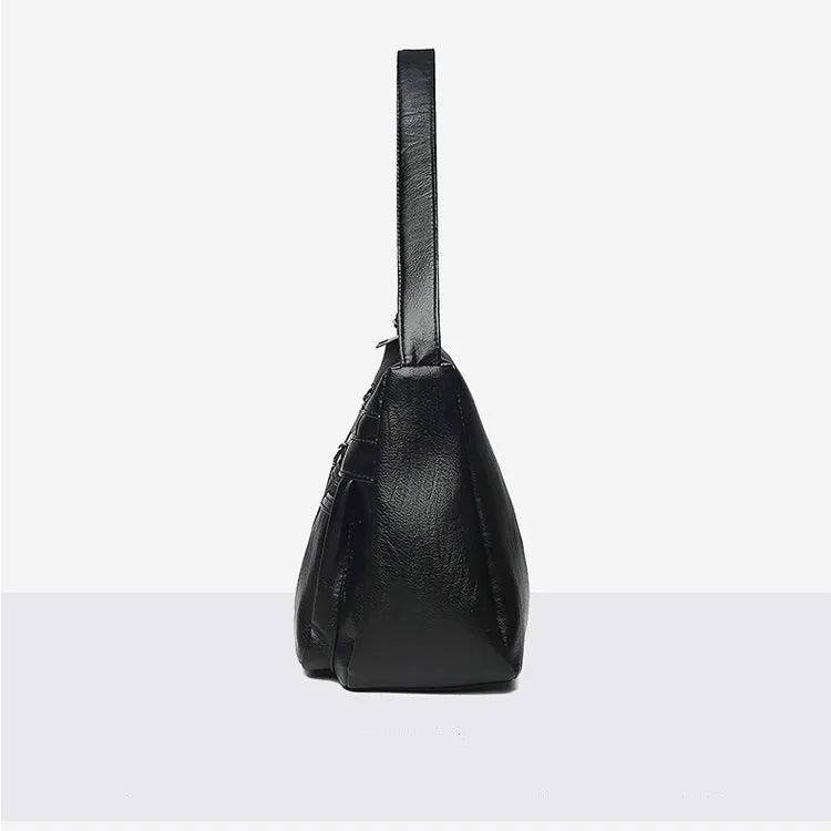 Casual PU Leather Crossbody Bag for Women Messenger Handbag