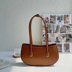 Solid PU Leather Shoulder Bags For Women Summer Handbags And Purse
