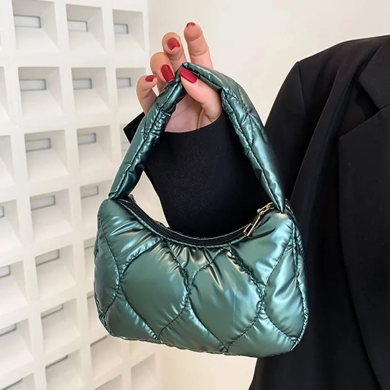 Solid PU Leather Shoulder Square Bags for Women Vintage Small Zipper Handbag