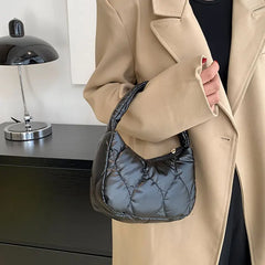 Solid PU Leather Shoulder Square Bags for Women Vintage Small Zipper Handbag