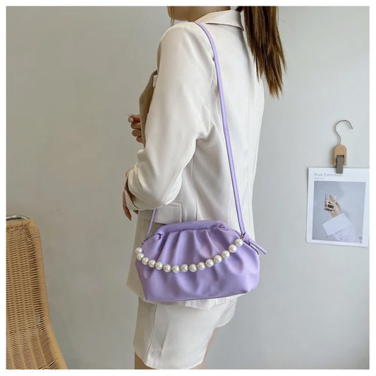 Pearl Shoulder Handbag for Women Crossbody Bag