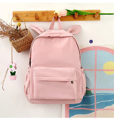 Solid Rabbit Backpack Personalized Embroidered Name Large Capacity
