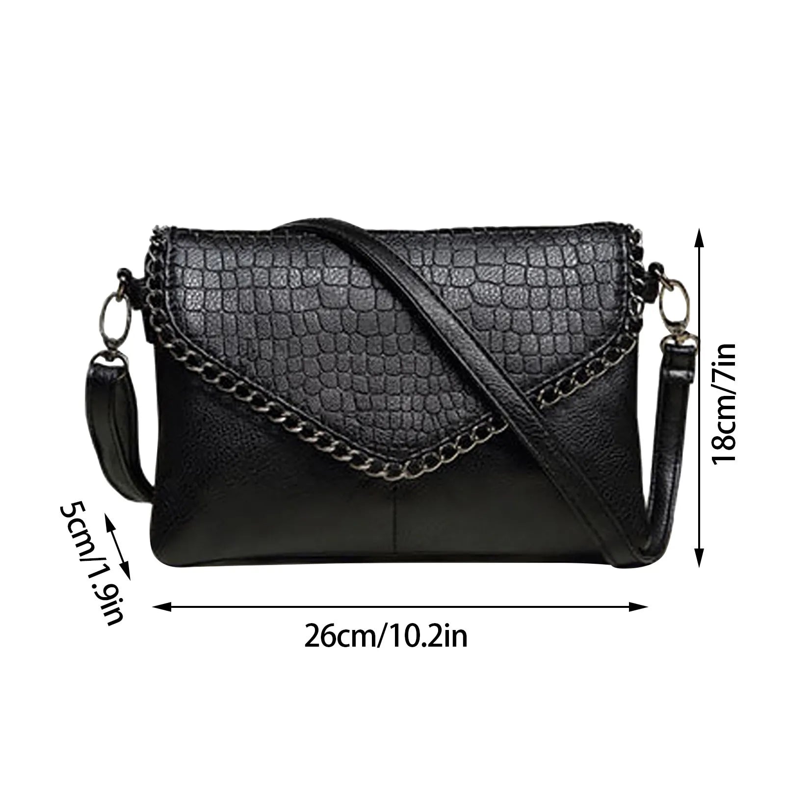 Soft Leather Envelope Bag Clutch Shoulder Handbag Purse Totes