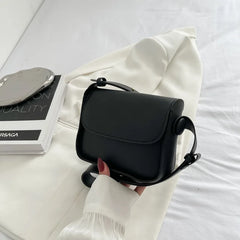 Women's Solid PU Leather Shoulder Bag Crossbody Square High Bag