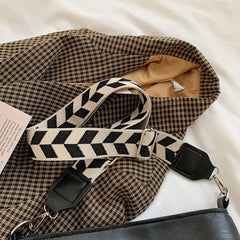 Plaid Pattern Crossbody Bag with Shoulder Strap