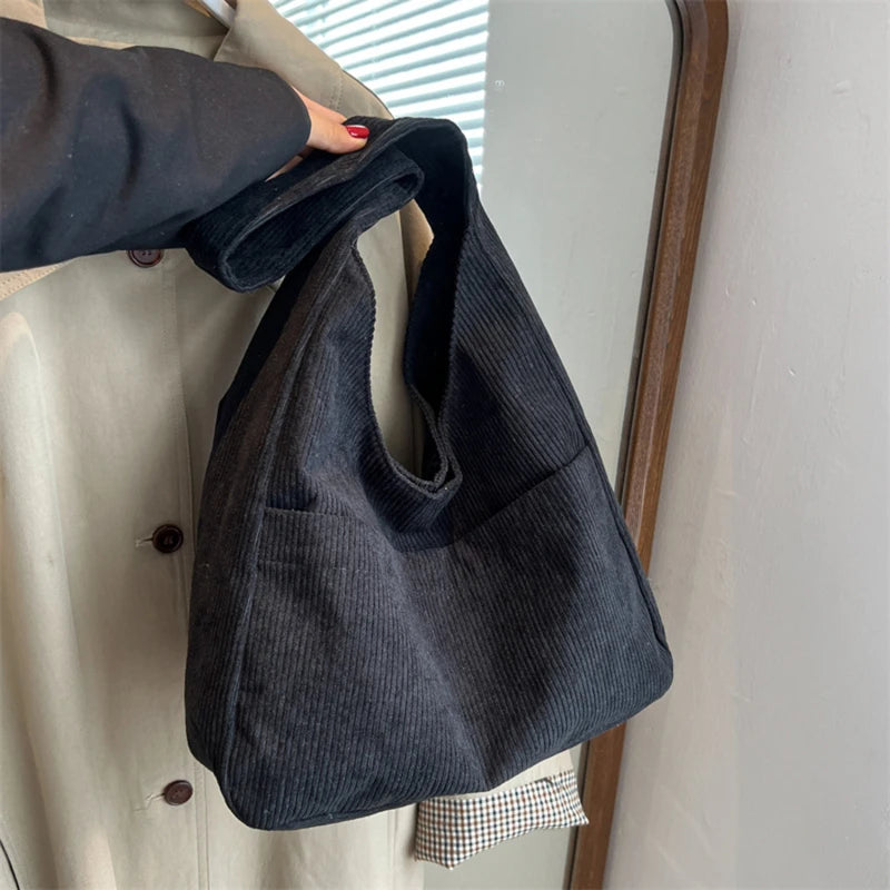 Women's Solid Shoulder Tote Bag for Travel and Shopping