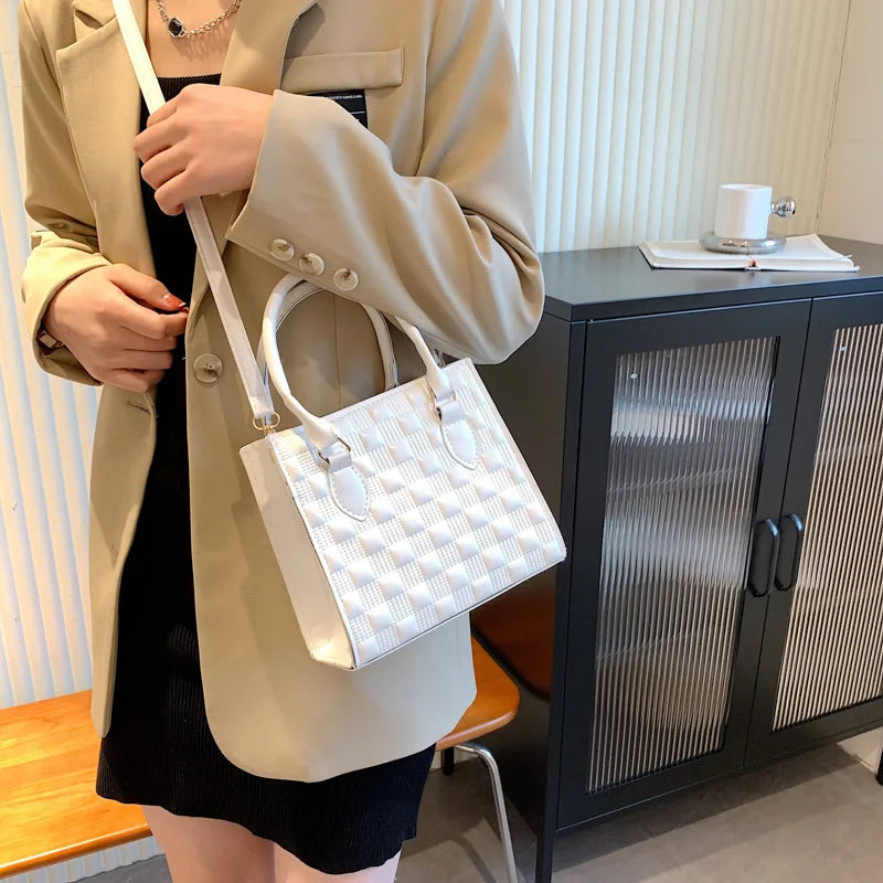 Solid Women's Bag Spring Small Square Bag Retro Shoulder Messenger Handbag