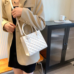Solid Women's Bag Spring Small Square Bag Retro Shoulder Messenger Handbag