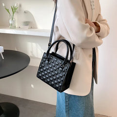 Solid Women's Bag Spring Small Square Bag Retro Shoulder Messenger Handbag