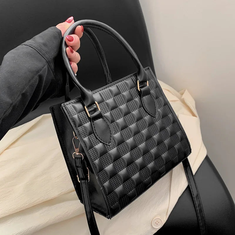 Solid Women's Bag Spring Small Square Bag Retro Shoulder Messenger Handbag