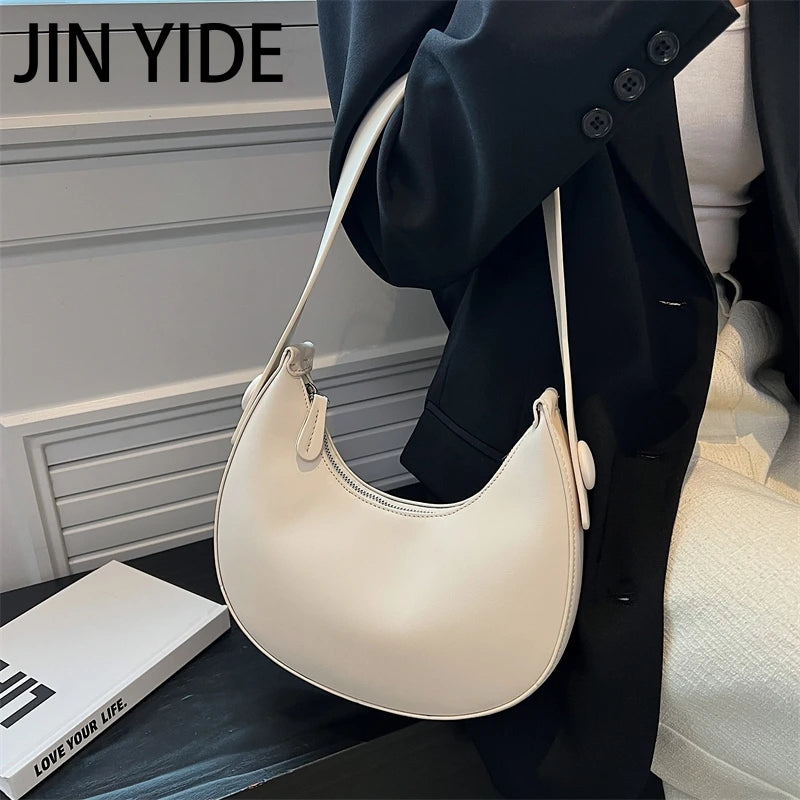 Small PU Leather Saddle Shoulder Bag for Women Handbags and Purses