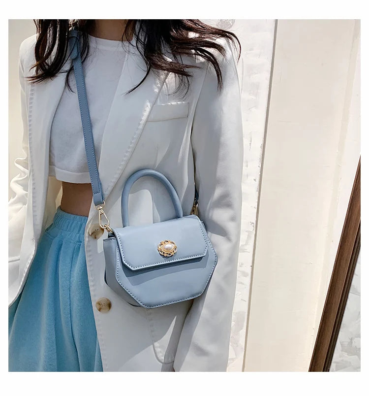 Women's Small Tote Bag PU Leather Handbag