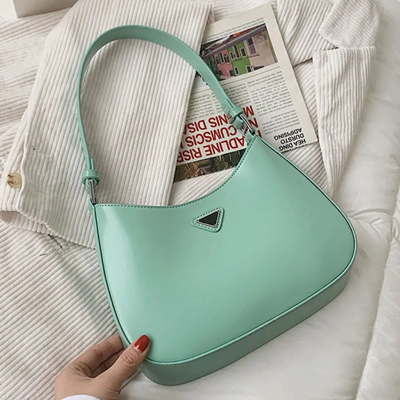 Women's PU Leather Shoulder Tote Bag Hasp Handbag
