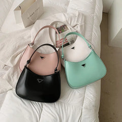 Women's PU Leather Shoulder Tote Bag Hasp Handbag