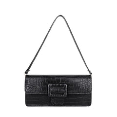 Vintage Crocodile Pattern Underarm Bag for Women Ladies Shoulder Bag