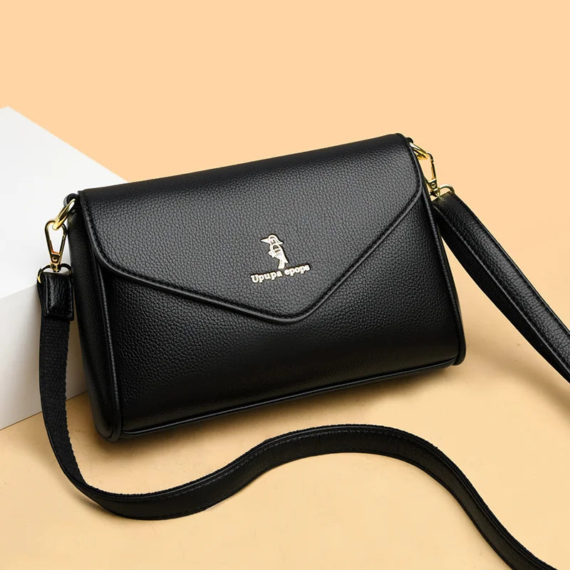 Solid Square Shoulder Bags Women's Handbag Small Flap Messenger Bag