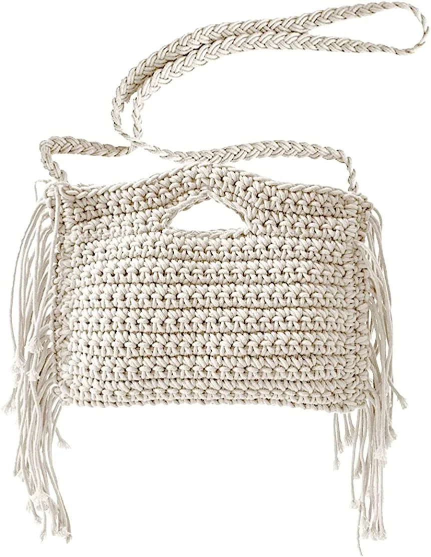 Tassel Summer Beach Bag Handbag Women Grass Weave Bag