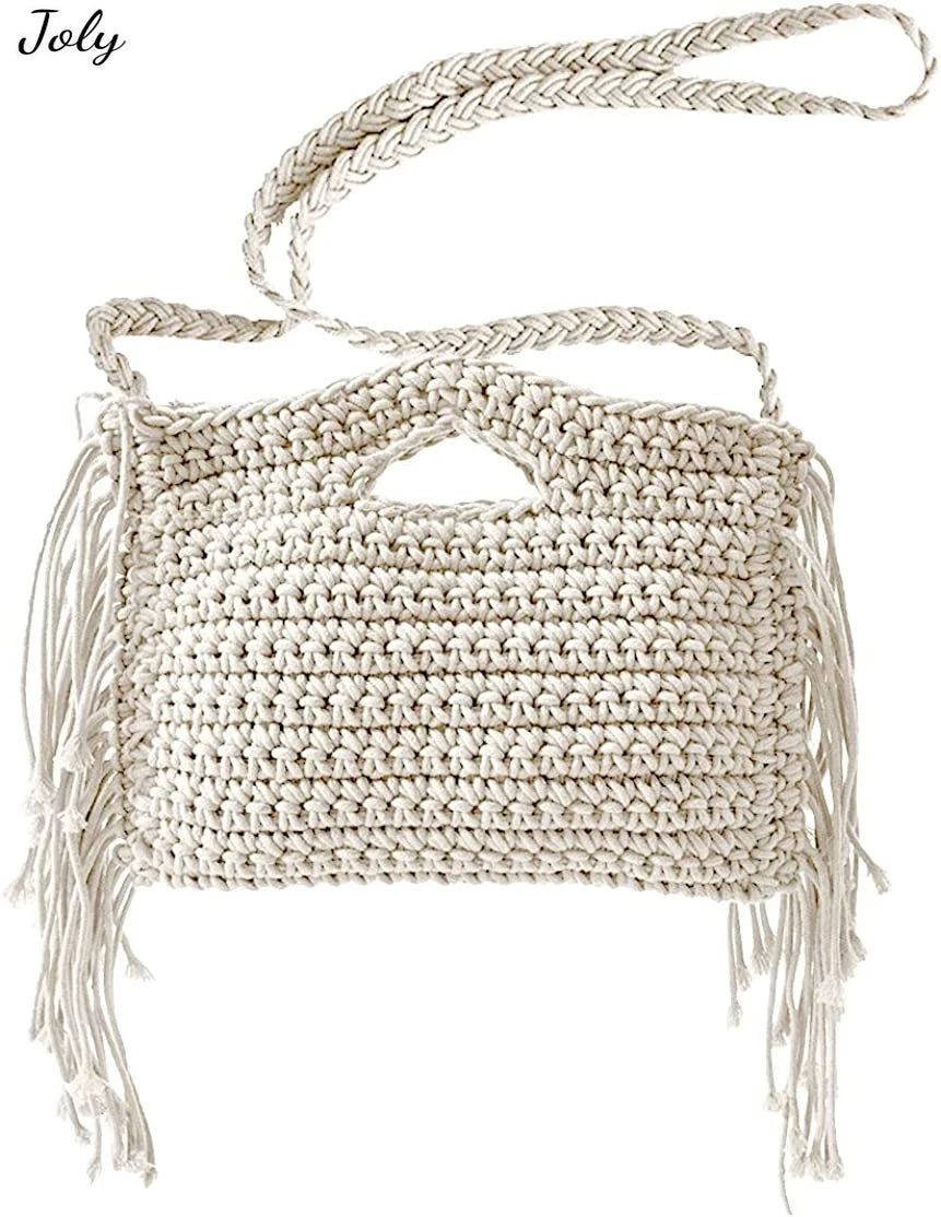 Tassel Summer Beach Bag Handbag Women Grass Weave Bag