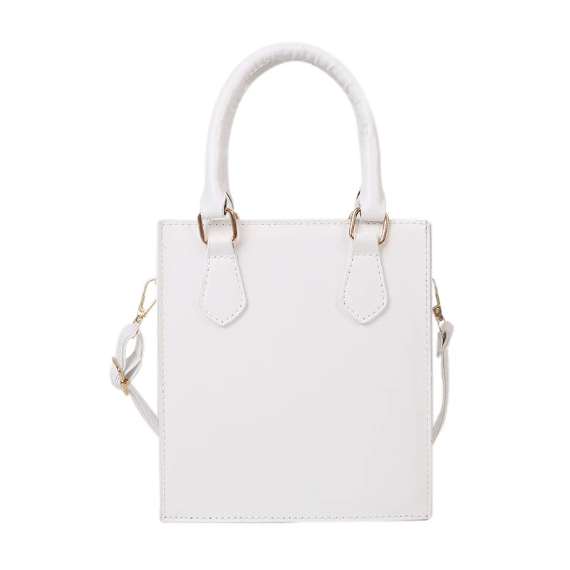 Women's Solid Top-handle Crossbody Bag Pu Leather Large Purse Shoulder Bag