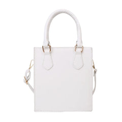Women's Solid Top-handle Crossbody Bag Pu Leather Large Purse Shoulder Bag