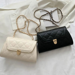 Women's Pu Leather Shoulder Bag Diamond Lattice Small Bag