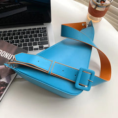 Faux Leather Shoulder Bag for Women Adjustable Strap Crossbody Bag
