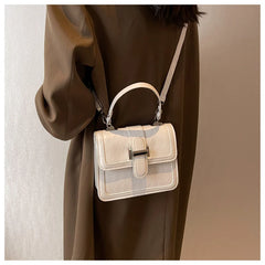 Vintage PU Leather Shoulder Bag for Women Crossbody Handbag Purse Tote