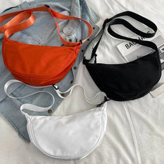 Solid Women Handbag Shoulder Pouch High-Capacity Travel Hand Bag