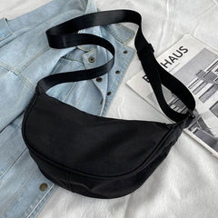 Solid Women Handbag Shoulder Pouch High-Capacity Travel Hand Bag