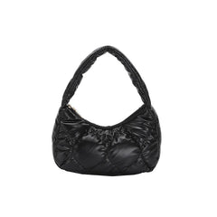 Plaid Down Bags Autumn Winter Cotton Jacket Purse Tote Bag