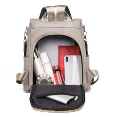 Solid Women Large Capacity Anti-theft Shoulder Bag Backpack