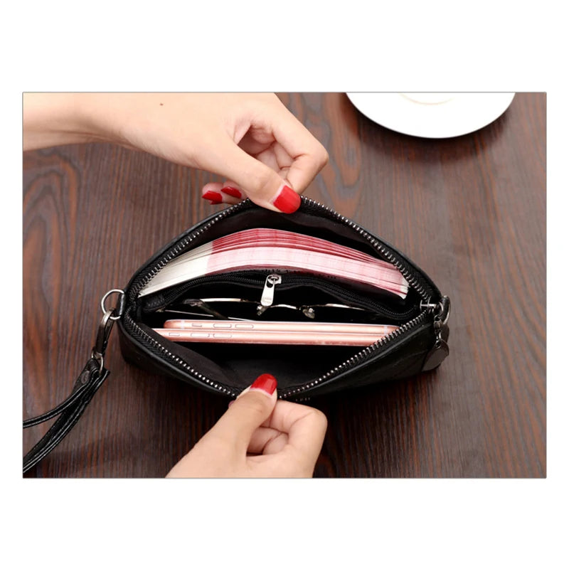 Solid PU Leather Shoulder Bag Small Crossbody Bag For Women Ladies Daily Wallet