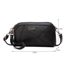 Solid PU Leather Shoulder Bag Small Crossbody Bag For Women Ladies Daily Wallet