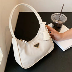 Solid Small Square Women Underarm Bag Lady Handbag