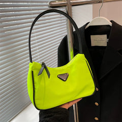 Solid Small Square Women Underarm Bag Lady Handbag