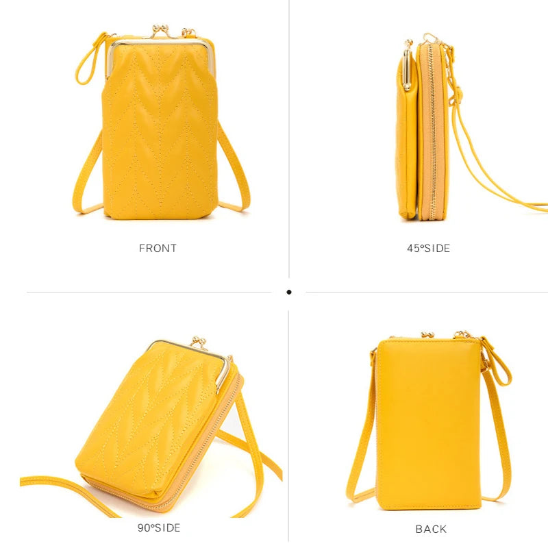 Solid Women's Mini Crossbody Bag Cell Phone Shoulder Messenger Clutch