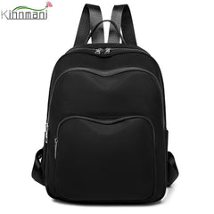 Solid Women's Backpack Large Capacity Travel Girls School Bags