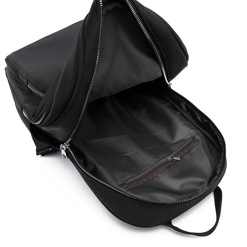 Solid Women's Backpack Large Capacity Travel Girls School Bags