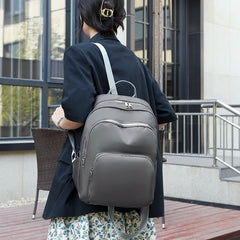 Solid Women's Backpack Large Capacity Travel Girls School Bags