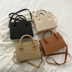 Solid Small Square Bag for Girl Women's Shoulder Bag