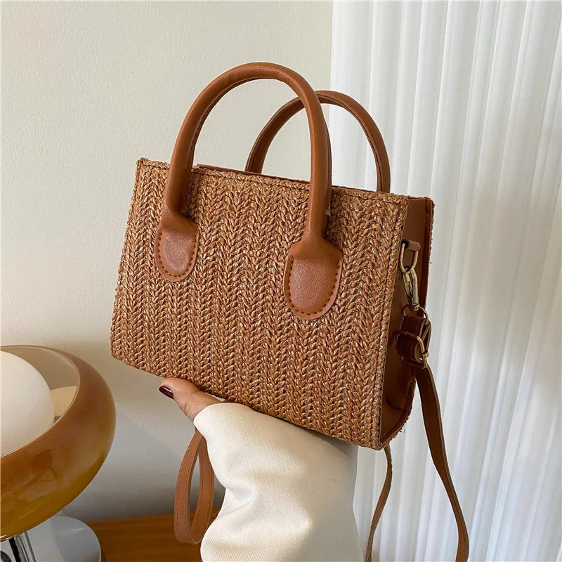 Solid Small Square Bag for Girl Women's Shoulder Bag