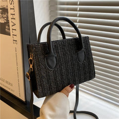 Solid Small Square Bag for Girl Women's Shoulder Bag