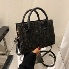 Solid Small Square Bag for Girl Women's Shoulder Bag