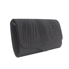 Ruched Evening Bags Leather Clutches Envelope Bags With Chain Shoulder Bags