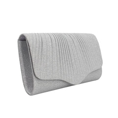 Ruched Evening Bags Leather Clutches Envelope Bags With Chain Shoulder Bags
