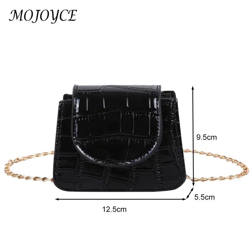 Retro Small Crossbody Purse Solid Flip Shoulder Totes Chain Flap Ladies