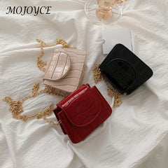 Retro Small Crossbody Purse Solid Flip Shoulder Totes Chain Flap Ladies